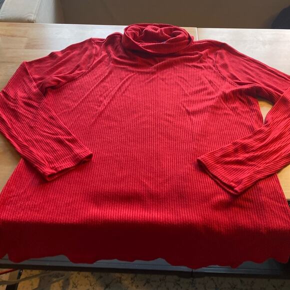 APT 9 ribbed turtleneck tunic top - Picture 1 of 5